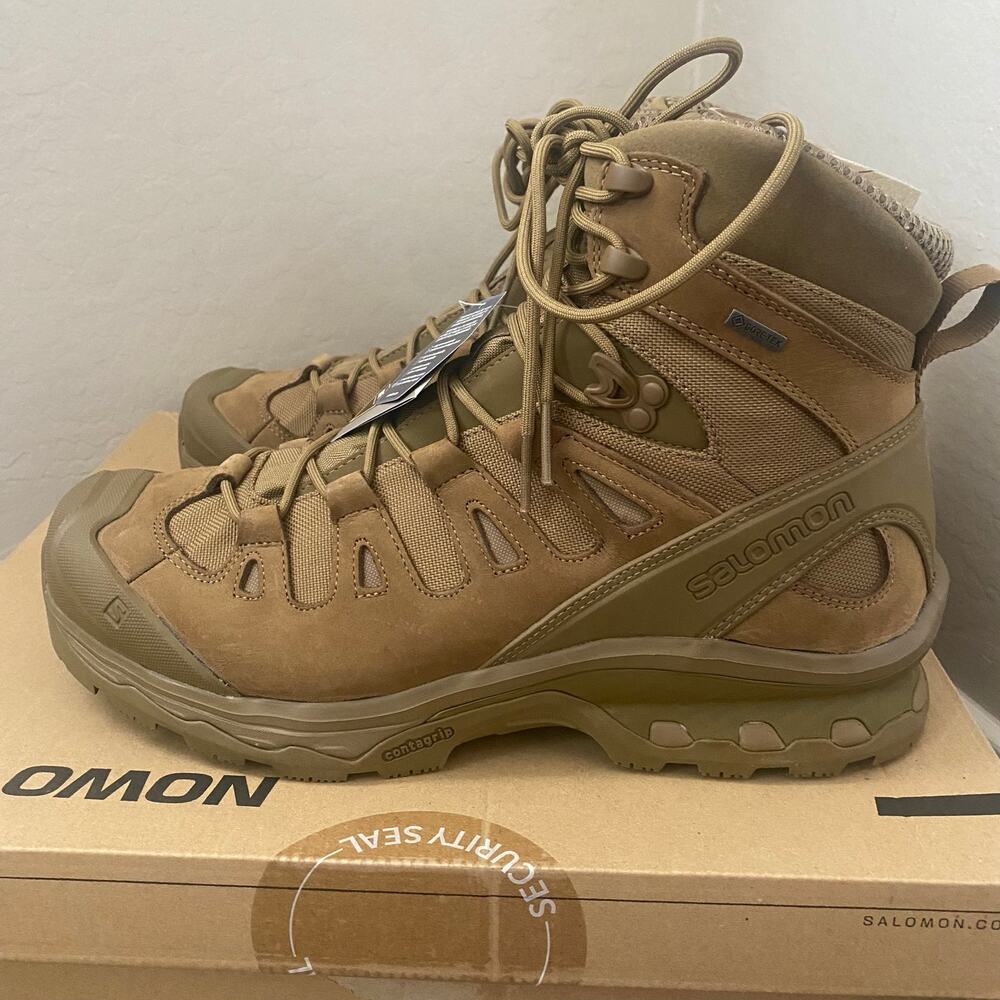 NWT Salomon Quest 4D Forces 2 Mens Size 12.5 Coyote Brown Tactical Boots